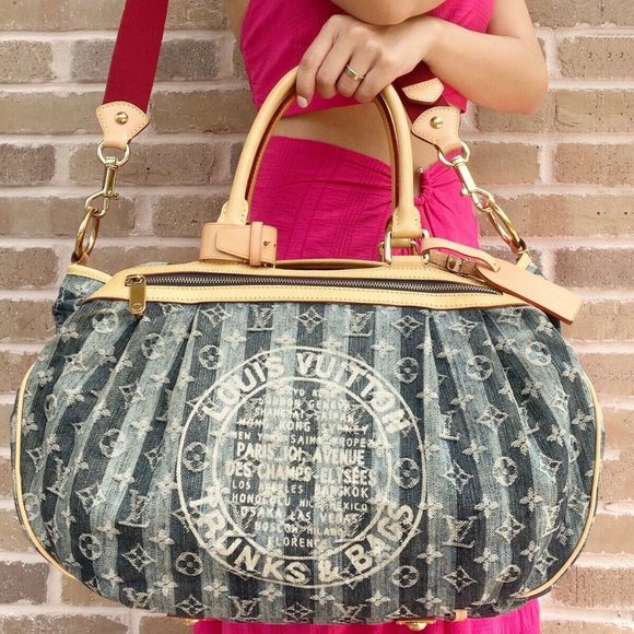 Louis Vuitton Handbags - Authentic✅ Louis Vuitton Monogram Denim Cabas Raye GM Travel Bag 2 Way M95336